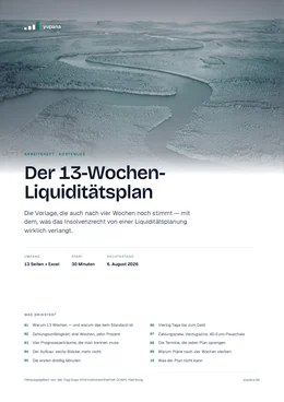 Titelseite: 13-Wochen-Liquiditätsplan